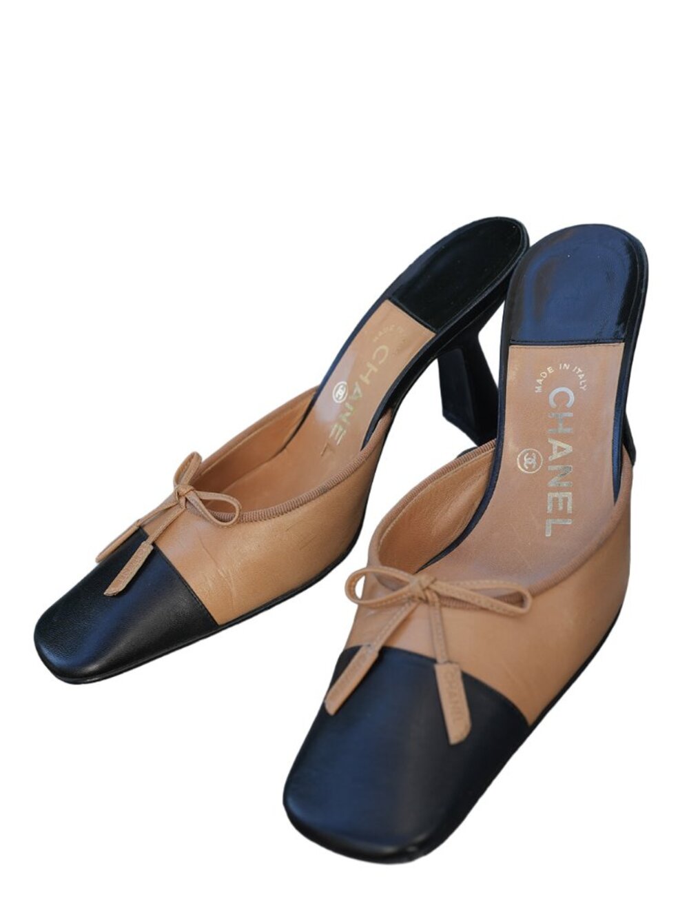 Chanel two-tone mules Heels